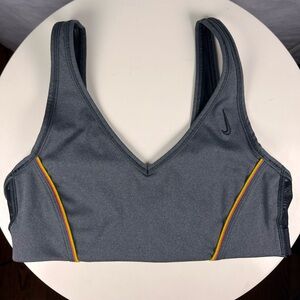 Nike Women's Charcoal Sports Bra with Color Line Accents Size S